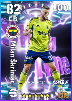 Milan Škriniar — CB, OVR 82, MAX 100