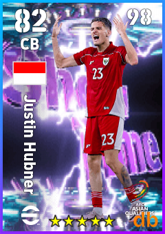 Justin Hubner eFootball player card
