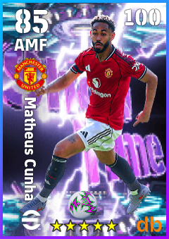 Matheus Cunha — AMF, OVR 85, MAX 100