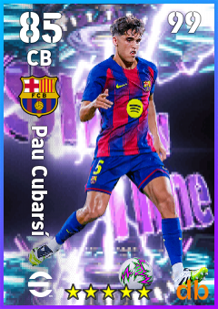 Pau Cubarsí — CB, OVR 85, MAX 99