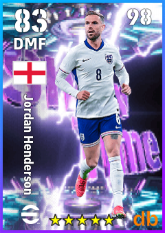 Jordan Henderson — DMF, OVR 83, MAX 98