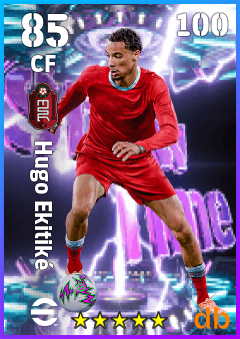 Hugo Ekitiké — CF, OVR 85, MAX 100