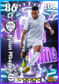 Kylian Mbappé — CF, OVR 86, MAX 101