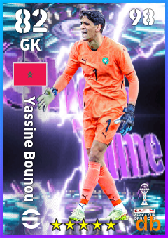 Yassine Bounou — GK, OVR 82, MAX 98