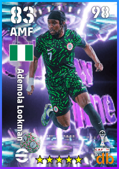 Ademola Lookman — AMF, OVR 83, MAX 98