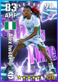 Alex Iwobi — AMF, OVR 83, MAX 98
