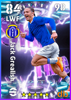 Jack Grealish — LWF, OVR 84, MAX 98