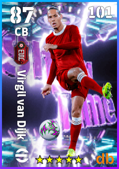 Virgil van Dijk — CB, OVR 87, MAX 101
