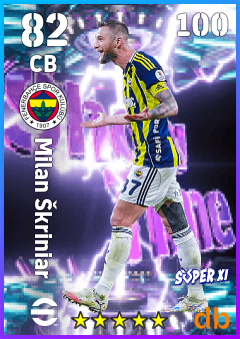 Milan Škriniar — CB, OVR 82, MAX 100