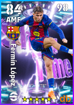 Fermín López eFootball player card