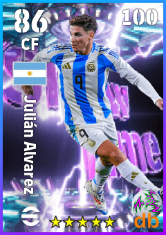 Julián Alvarez eFootball player card