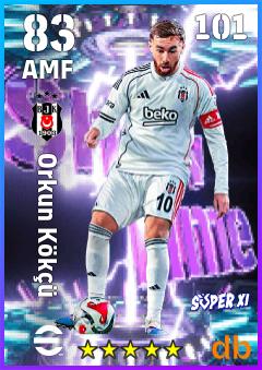 Orkun Kökçü — AMF, OVR 83, MAX 101