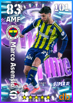 Marco Asensio — AMF, OVR 83, MAX 101
