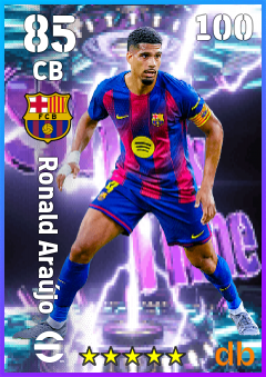 Ronald Araújo — CB, OVR 85, MAX 100