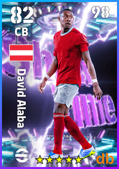 David Alaba — CB, OVR 82, MAX 98