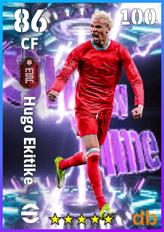 Hugo Ekitiké — CF, OVR 86, MAX 100
