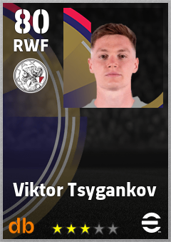 Viktor Tsygankov — RWF, OVR 80, MAX 89