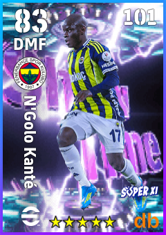 N'Golo Kanté — DMF, OVR 83, MAX 101
