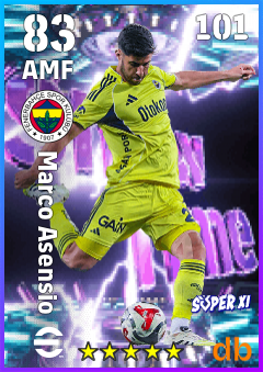 Marco Asensio — AMF, OVR 83, MAX 101