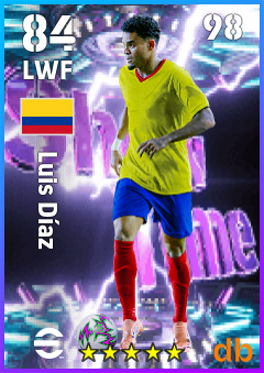 Luis Díaz — LWF, OVR 84, MAX 98