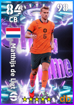 Matthijs de Ligt — CB, OVR 84, MAX 98