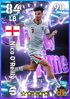 Nico O'Reilly — LB, OVR 84, MAX 98