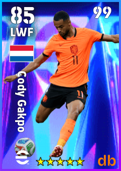 Cody Gakpo — LWF, OVR 85, MAX 99
