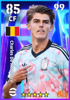 Charles De Ketelaere — CF, OVR 85, MAX 99