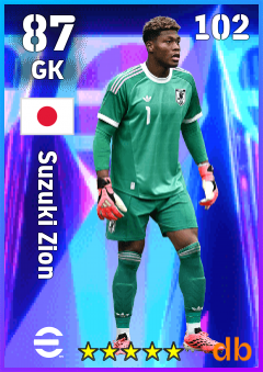 Suzuki Zion — GK, OVR 87, MAX 102