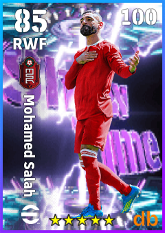 Mohamed Salah — RWF, OVR 85, MAX 100