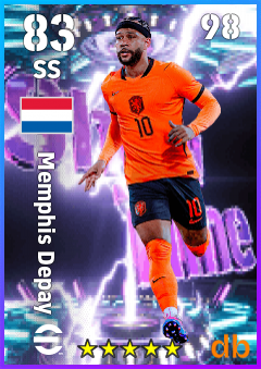 Memphis Depay — SS, OVR 83, MAX 98