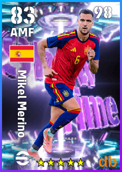 Mikel Merino — AMF, OVR 83, MAX 98