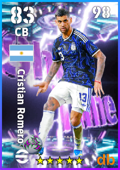 Cristian Romero — CB, OVR 83, MAX 98