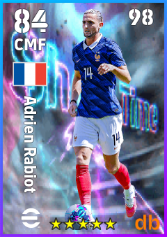 Adrien Rabiot — CMF, OVR 84, MAX 98