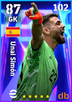 Unai Simón — GK, OVR 87, MAX 102