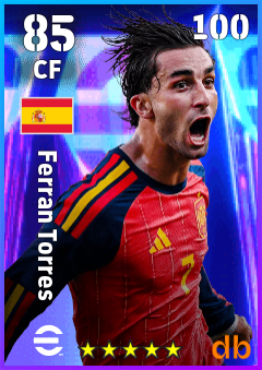Ferran Torres — CF, OVR 85, MAX 100