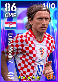 Luka Modrić — CMF, OVR 86, MAX 100