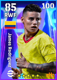 James Rodríguez — RWF, OVR 85, MAX 100