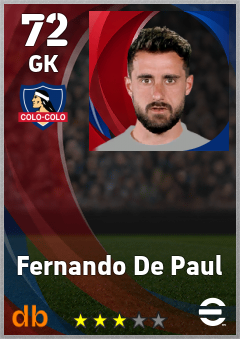 Fernando De Paul — GK, OVR 72, MAX 72