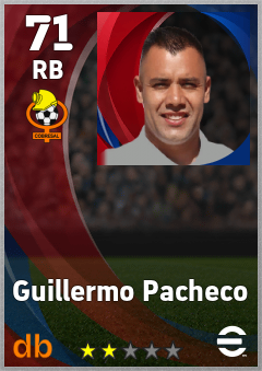 Guillermo Pacheco — RB, OVR 71, MAX 71