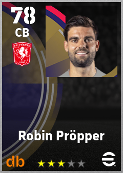 Robin Pröpper — CB, OVR 78, MAX 78