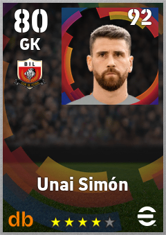 Unai Simón eFootball player card