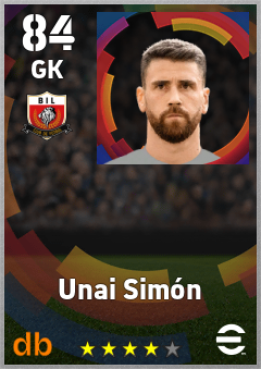 Unai Simón — GK, OVR 84, MAX 92