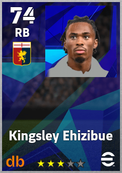 Kingsley Ehizibue — RB, OVR 74, MAX 74