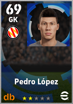 Pedro López — GK, OVR 69, MAX 69