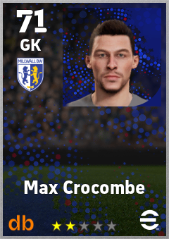 Max Crocombe — GK, OVR 71, MAX 71