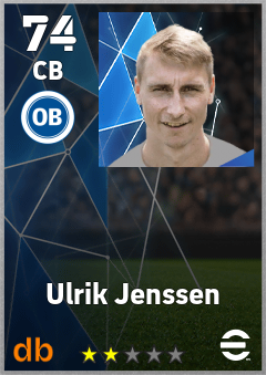 Ulrik Jenssen — CB, OVR 74, MAX 74