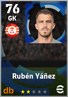 Rubén Yáñez — GK, OVR 76, MAX 76