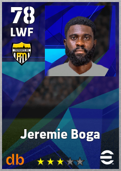 Jeremie Boga — LWF, OVR 78, MAX 78