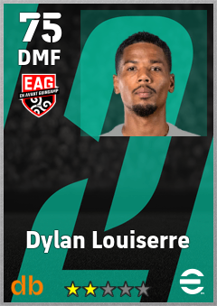 Dylan Louiserre — DMF, OVR 75, MAX 75